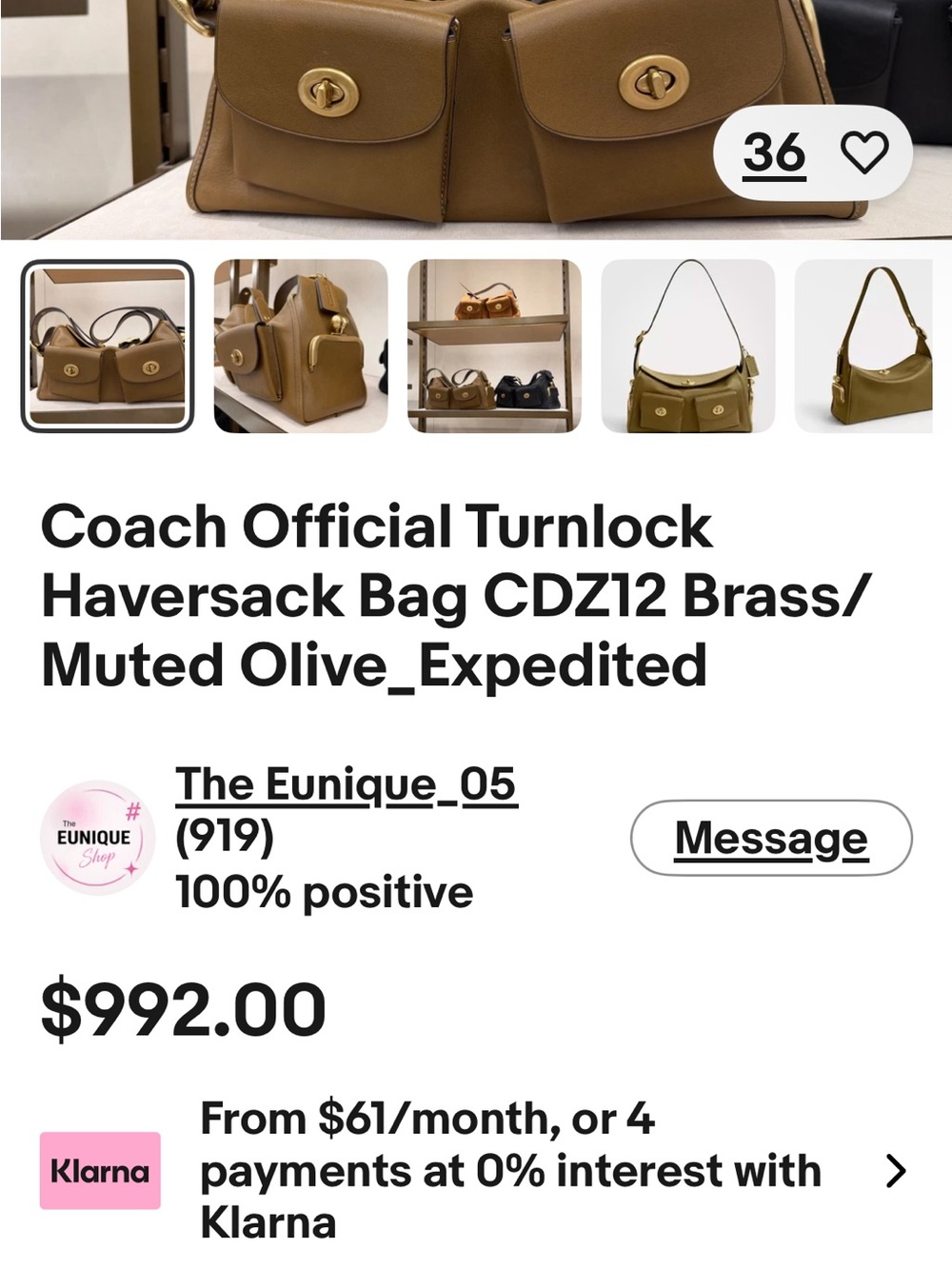 Coach haversack bag - Picture 10 of 10